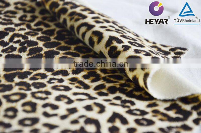 Animal Skin Design Cotton Leopard Print Velvet Fabric