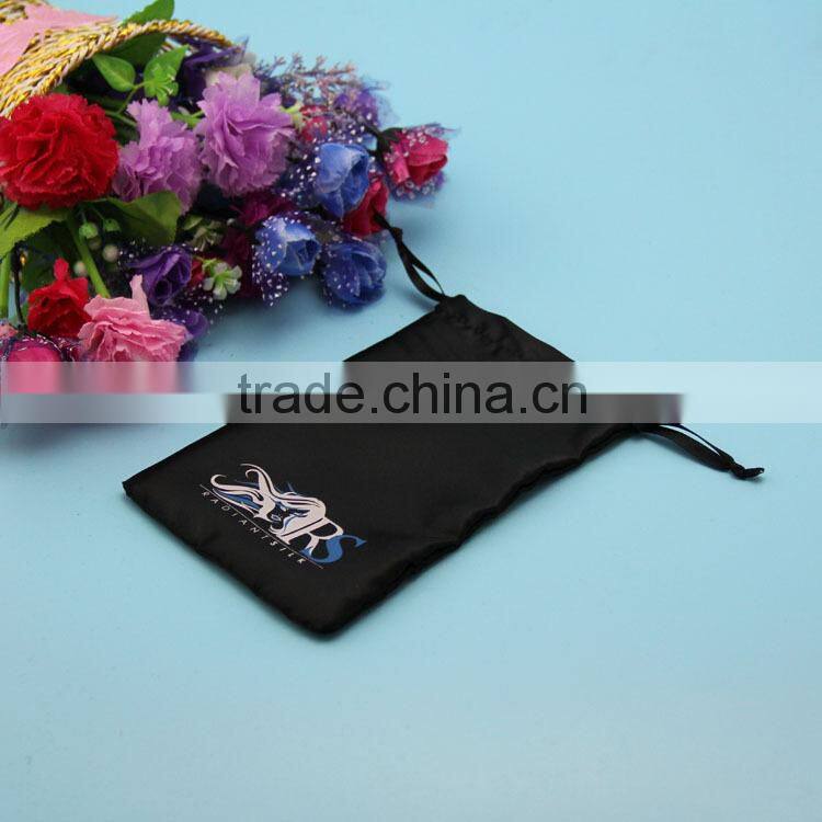 hot selling colorful satin custom made jewelry bags with drawstring from Shenzhen packing bags factory