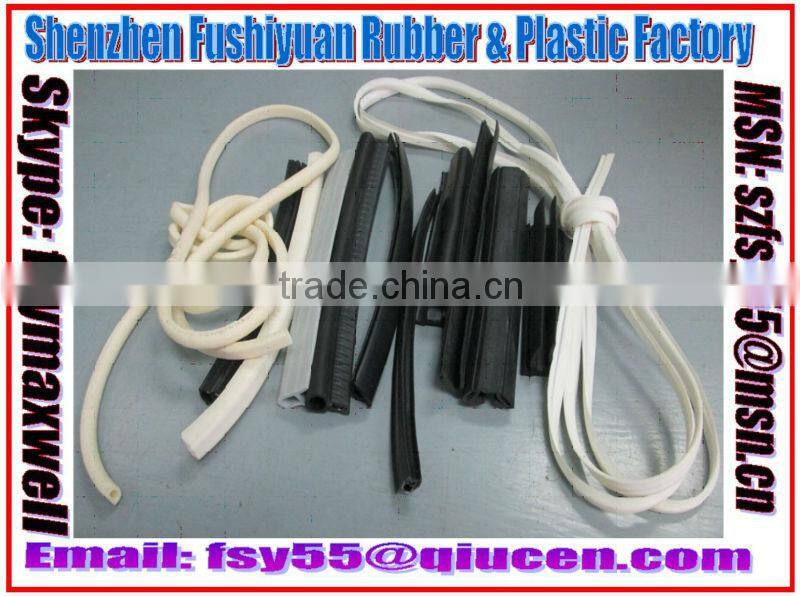 Seal Strip For Auto Window Door / Flame Retardant Viton Strip Seal / U-shaped Edge Trim Protective Seal