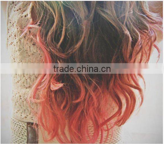 fashionable flame red clip-in hair extension