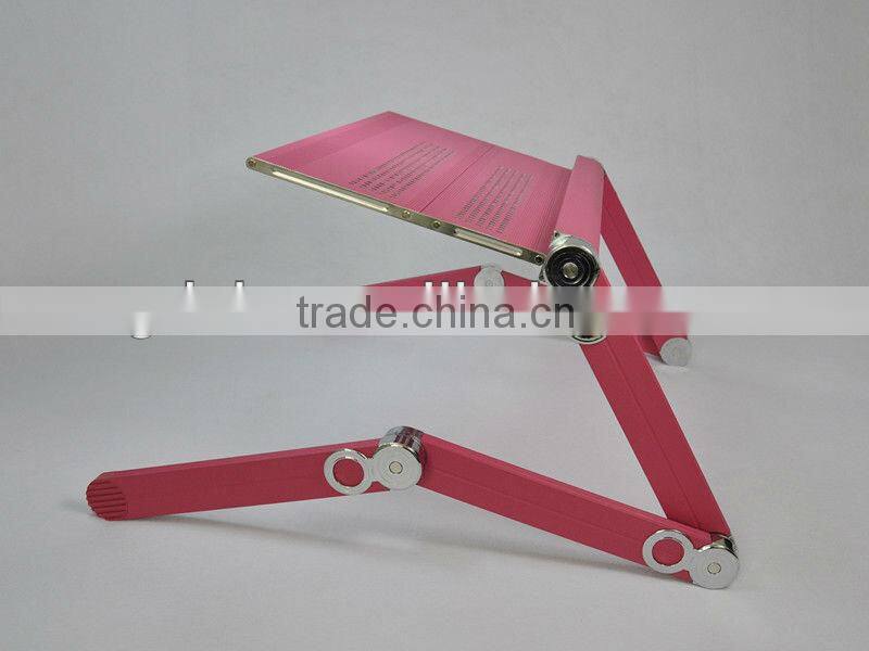 Portable Metal Folding Desk Mobile Standing Desk with Mouse PAD in Bed