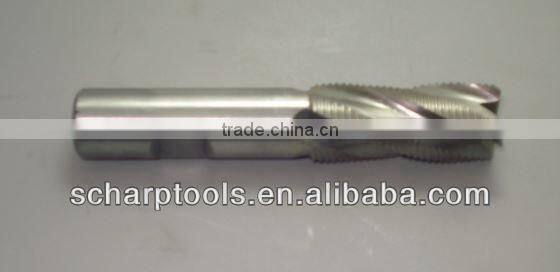 Roughing end mill with weldon shank