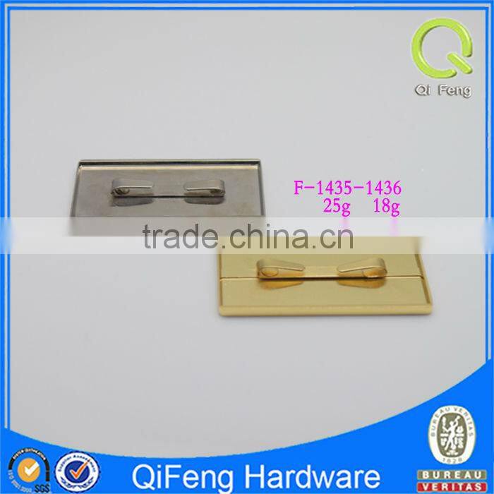 Rectangle shape logo metal tag engraved logo metal tag silk screen logo Q-3377