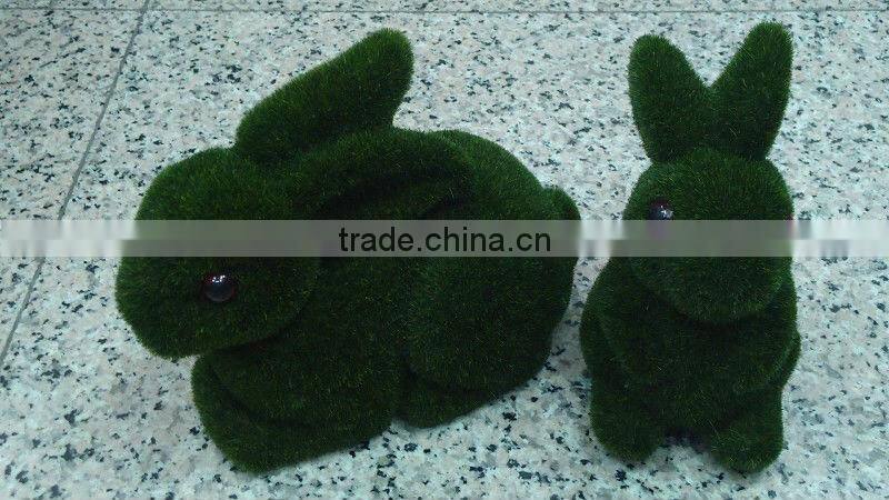Fake grass animal rabbit for decor