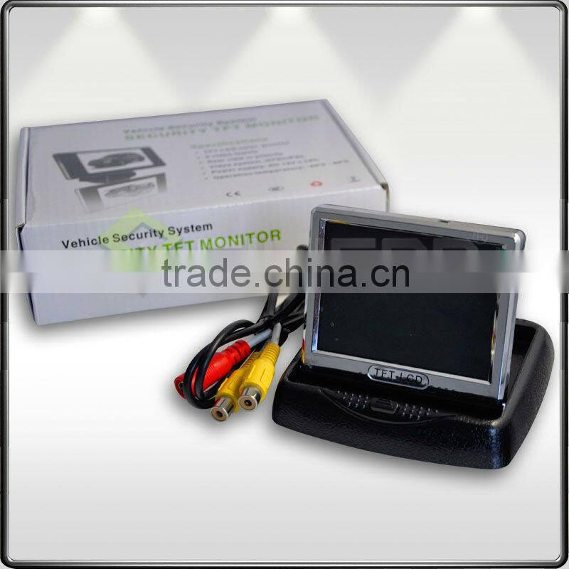3.5 inch TFT LCD folding rearview car monitor