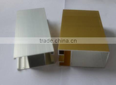 6000 series anodized silver and golden color aluminum profiles