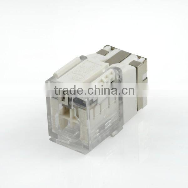 Cat6 UL 90Degree Toolless Half Shielded STP Modular Keystone Jack