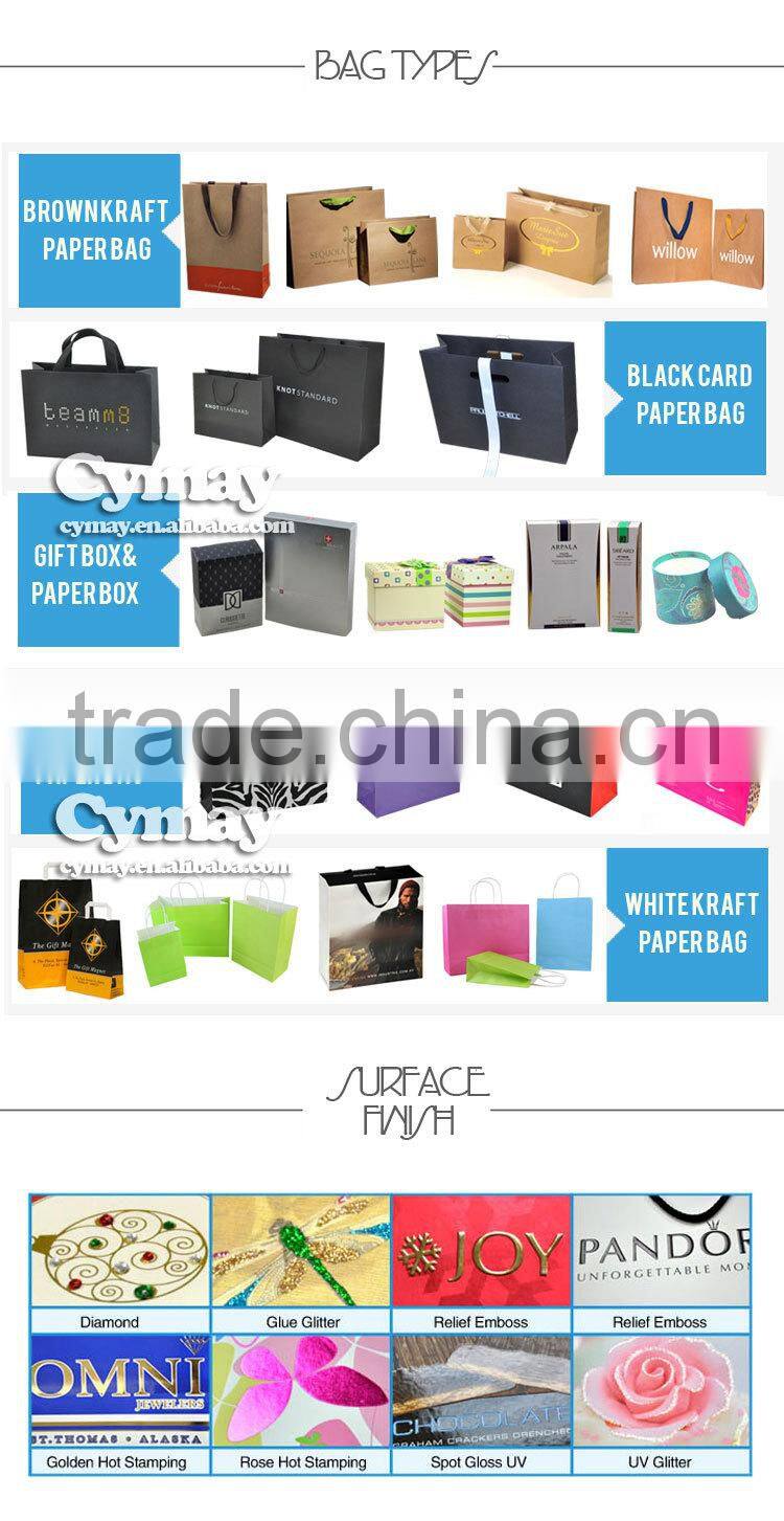 Fast prodcution coated paper shopping bag , custom paper bag MOQ 500Pcs