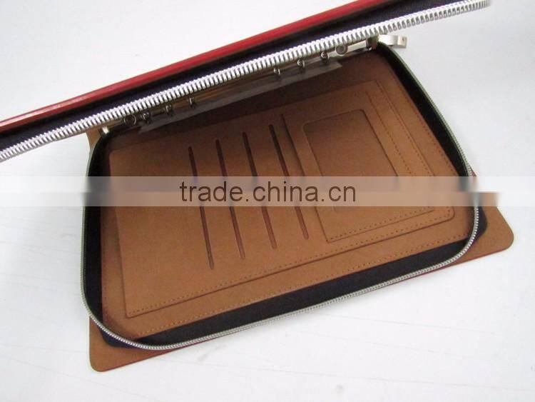 Card holder File folder cover with zipper pen holder documentary folder