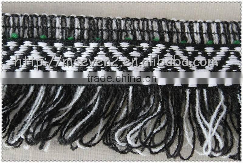 Wholesale curtain tassel fringe trimming webbing, 6.0cm fabric trims and tassels