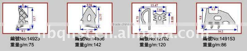 EPDM weather resistance curtain wall seal