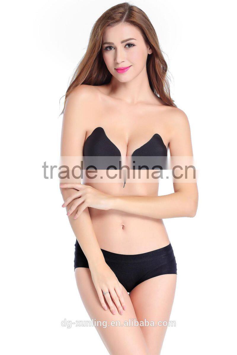 Beautiful Looks Magic Invisible Inserts Padded Adhesive Sexy Silicone Bra for Breast Enhance