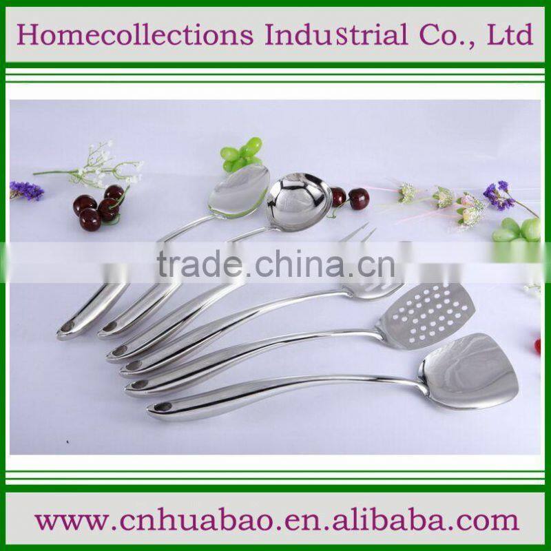 high quality mirror finishing ladle, inox silver color kitchenware tool