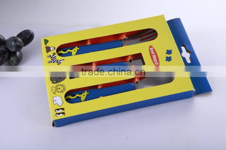 safety hot selling stainless steel baby cutlery set