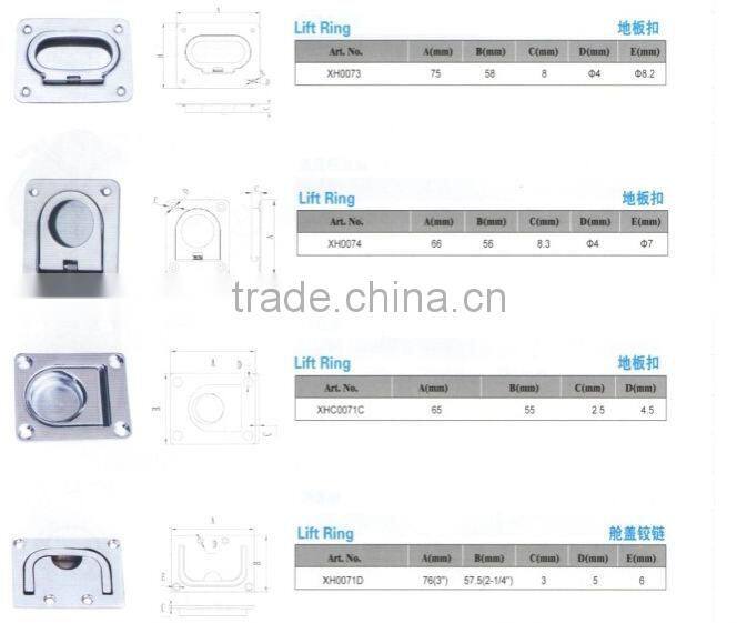 China wholesale high quality stainless steel furniture Flush Ring Pull handle for sale