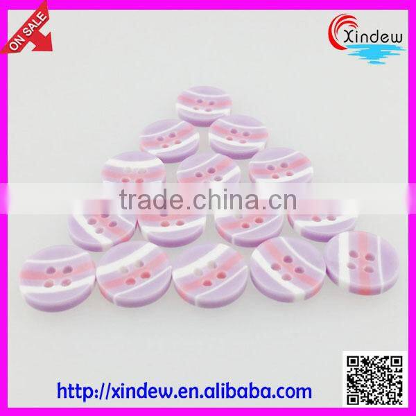 Red stripes girl plastic buttons for dresses