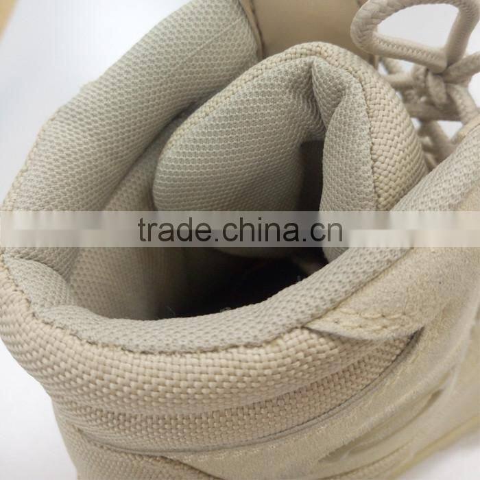 Beige Genuine Leather Breathable Tactical Boots