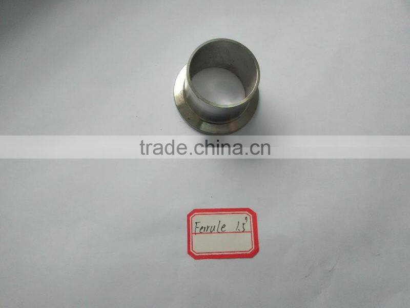 stainless steel 1.5'' tri clover clamp with end cap ferrule and gasket