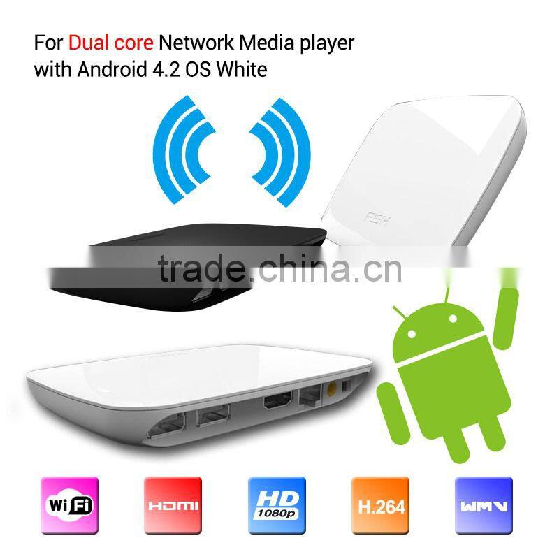 For Dual core Network Media player with Android 4.2 OS White