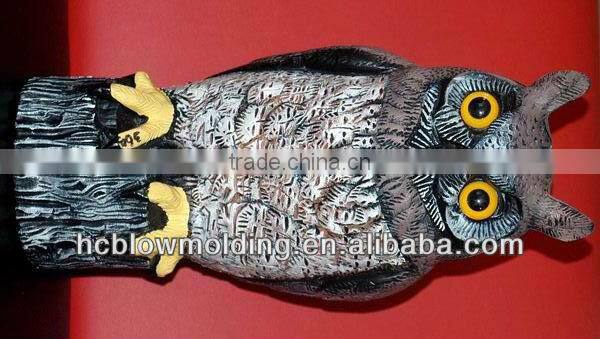 OEM Blow Molding Plastic owl garden decoration Bird Repeller Plastic Owl Huizhou factory