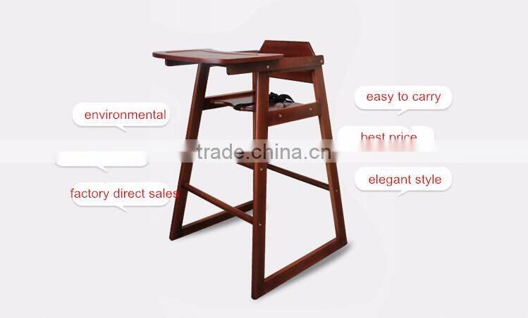 Baby wooden dinning chair Wood highchair