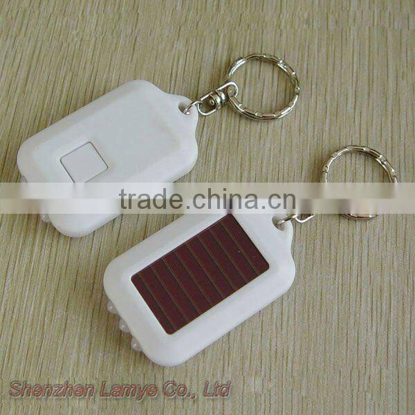 The CE RoHs certificated Solar led keychain flashlight