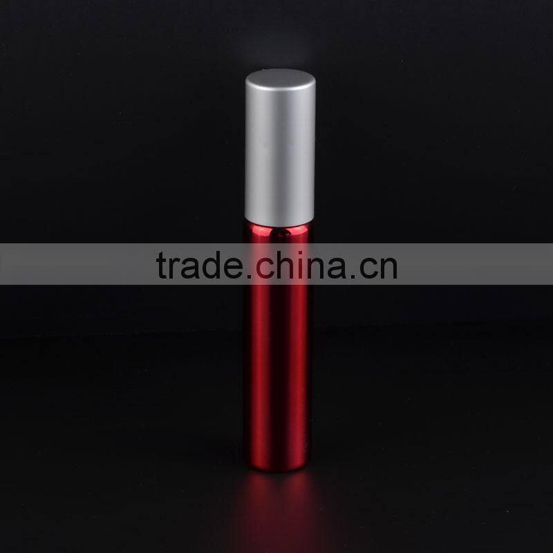 Wholesale 10ml refillable UV gel colored roll on perfume bottle, tube glass bottle, essential oil roll on glass bottles