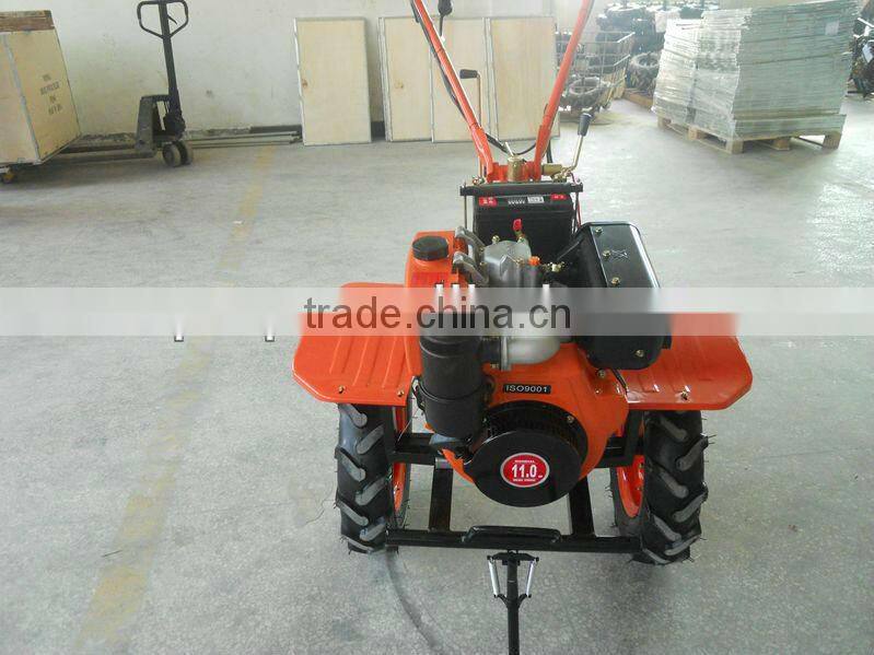 MeiQi 9hp 186F diesel engine cultivator tiller with electric start