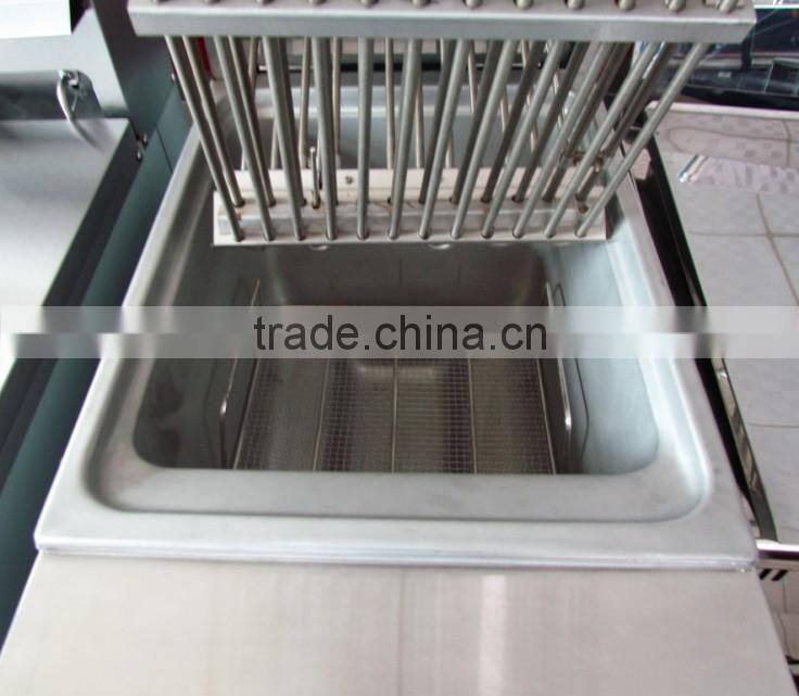 Easy and simple to handle Vertical 1-tank computer fryer with oil filter cart 2 basket(DF-30A)(0086-13632272289)