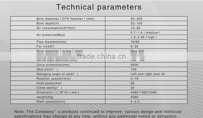 2016 new product, HF130Y down hole drill rig, can do both DTH drilling and screw drilling