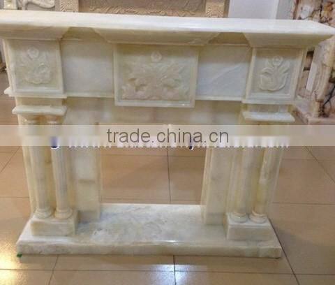 New selling good quality WHITE ONYX FIREPLACES