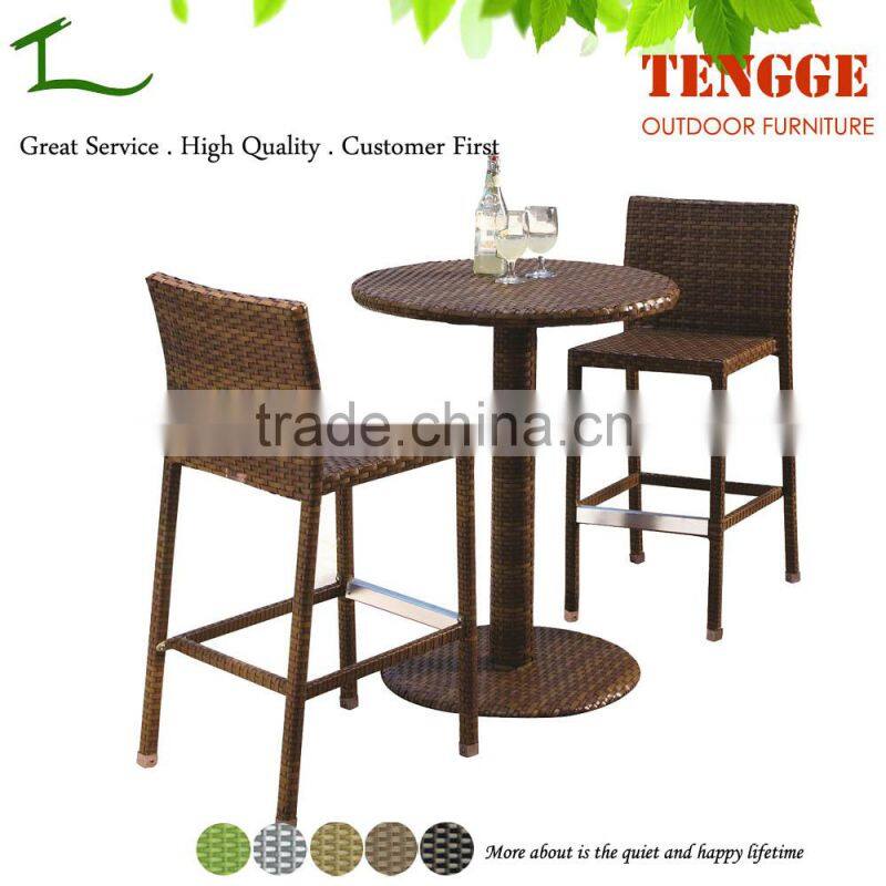 Rattan furniture Patio PE Rattan Bar Table And Chair