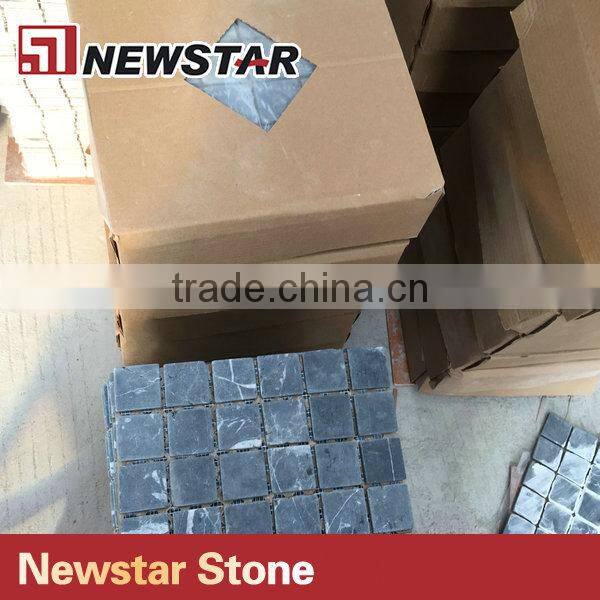 Newstar Black And Gold Marble Waterjet Floor Medallion Tile For Sale Mosaic