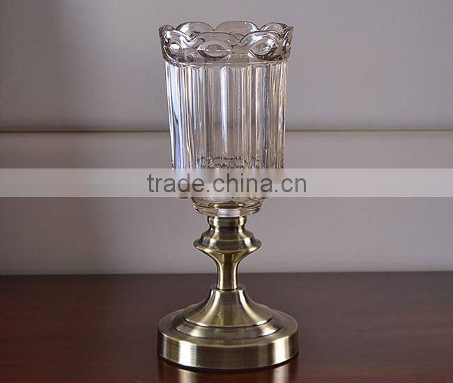 New design Christmas indoor decor clear glass vase for flowers arrangement