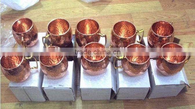 Antique Copper Mugs for Vodka, Moscow Mule Copper Mugs, Hammered Copper Mugs