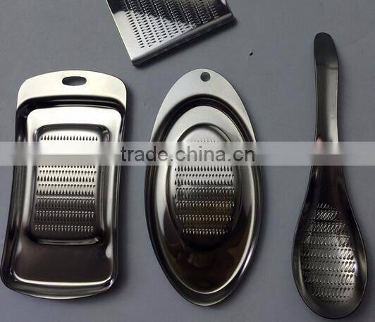 cy290 Spoon Shape Lime Lemon Zester Cheese Grater Wasabi Ginger Stainless Garlic Press Cozinha Grinding Tools Accessory