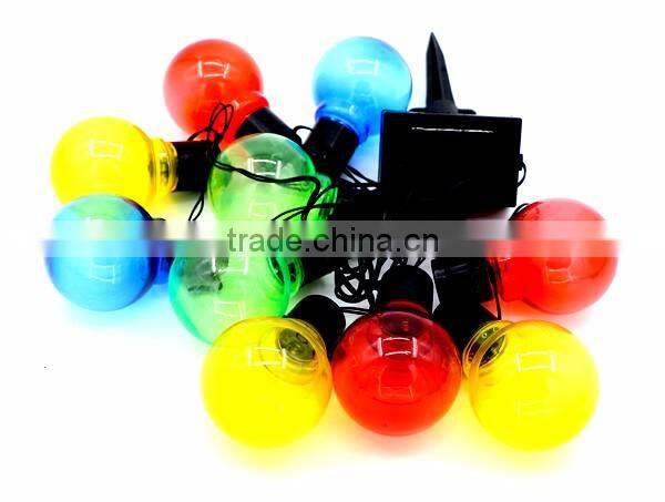 10-LED Solar Light Bulb Hanging Lantern spiral ball string lights