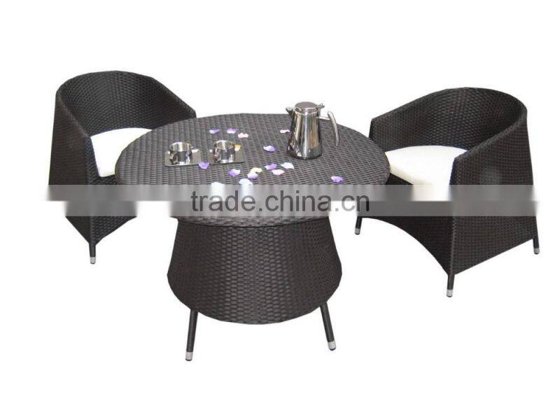 Rattan garden dining table and chair set