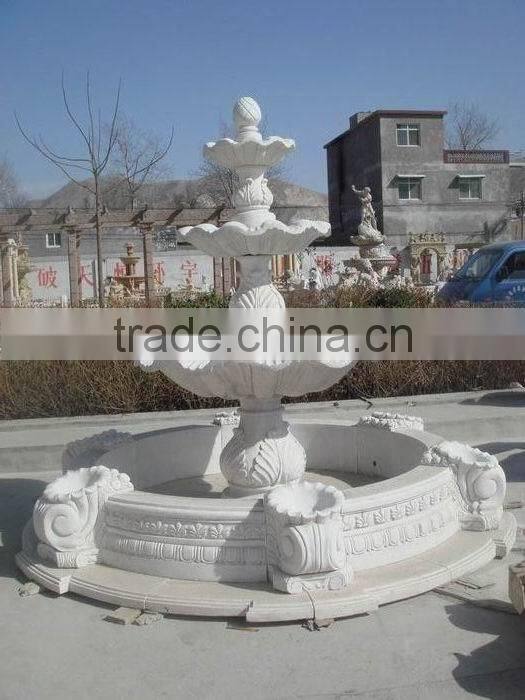 Natural black stone water ball fountains