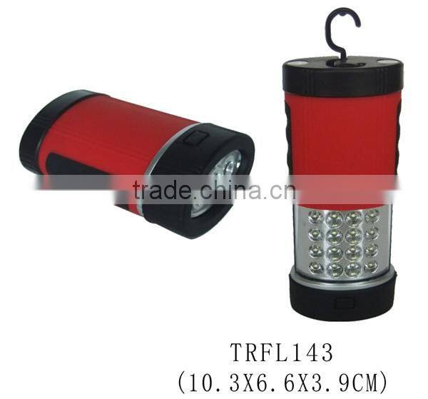 Plastic hook telescopic 3 LEDs outdoor camping lantern light