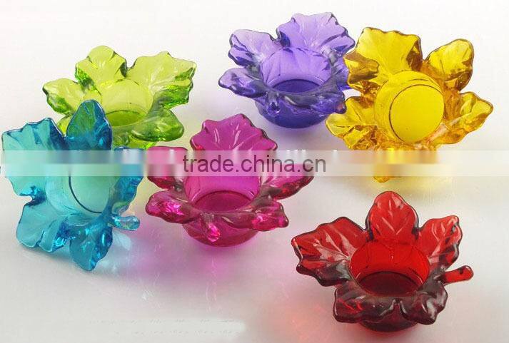 different color and size candle glass jar