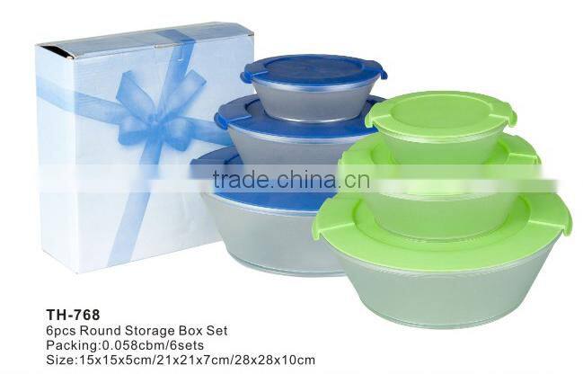 6pcs PS Round Storage Box Set TH-768