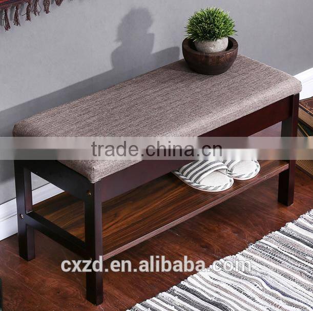 wholesale high quality wooden shoes-changing bench