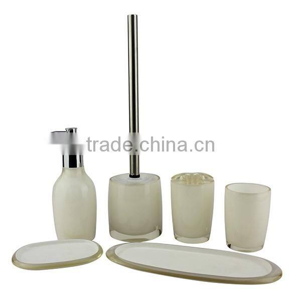 Novel and eco-friendly nature stone black bathroom accessories set toothbrush holder