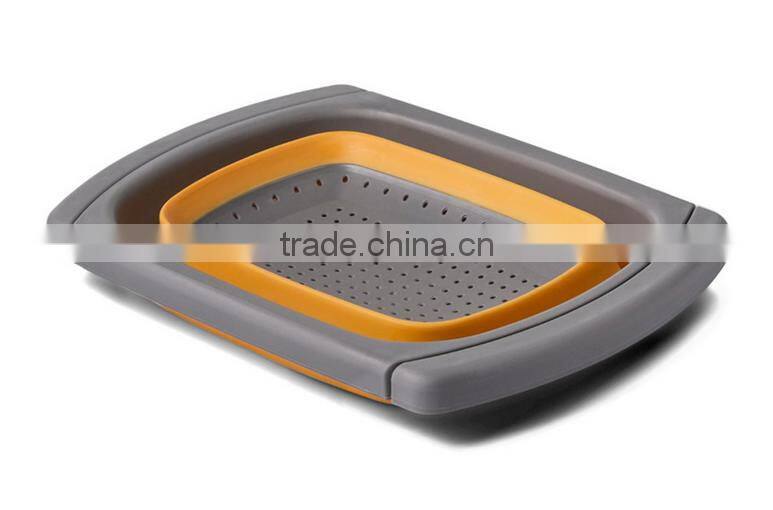Foldable plastic sink colander/foldable plastic colander