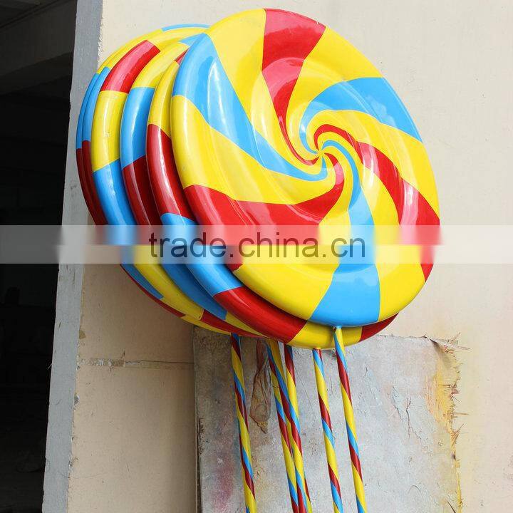 Outdoor fiberglass candy decoration