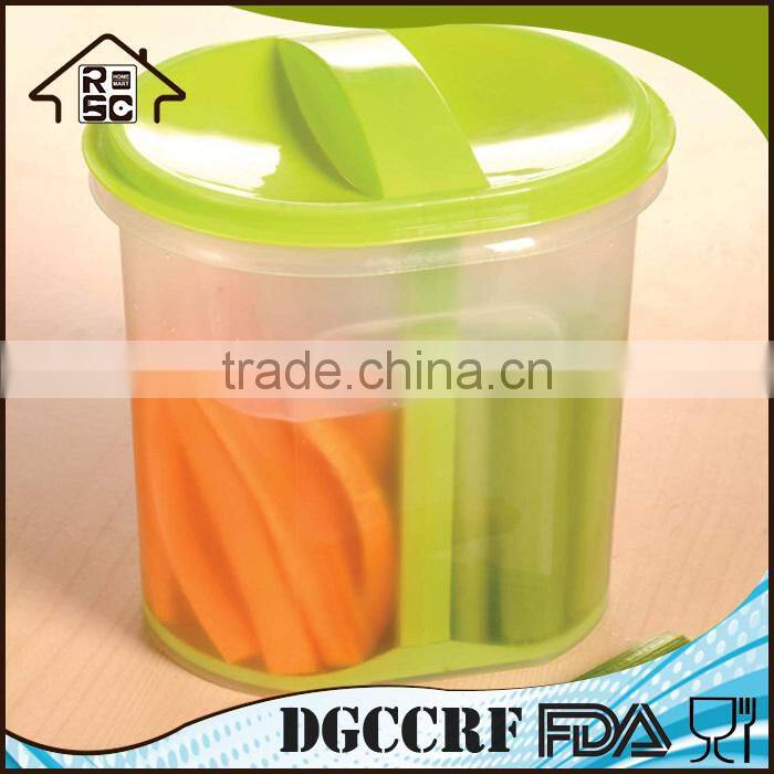 Food Grade Plastic Pickle Jar with Strainer, Clear Plastic Vegetable Storage Container for Pickle