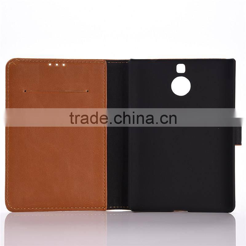 High quality crazy-horse PU card bumper/pocket cell phone case for Blackberry