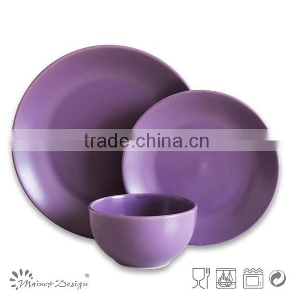 Matt brown color glaze stoneware dinner set made in China