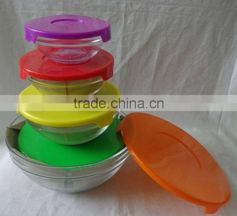 Glass bowl With color Lids